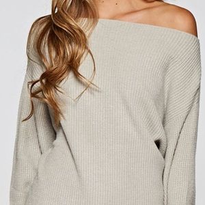 Lovestitch waffle knit slouchy off the shoulder